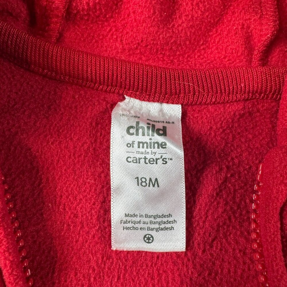 OSHKOSH B'GOSH Girls 1/4 Zip Colorful Fleece & Carters Zip up Hoodie SIZE 18M - Picture 15 of 15